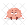 brain tired emoji