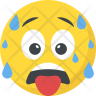 exhausted emoji logo