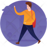 person in hurry icon