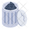 icons of cloud trash bin