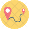 free location distance icons
