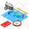 travel itinerary icon svg