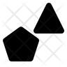triangle and pentagon shape logos