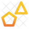 icon for triangle and pentagon shape