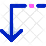 icon for turn down arrows