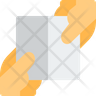 two hand holding paper icon png