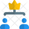 two leader hierarchy logos