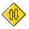 two way traffic symbol