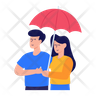 icon rain couple