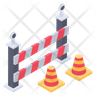 under construction barrier logos