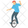 unicycle rider icon svg