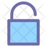 icons for open the padlock