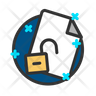 unlock document icons free