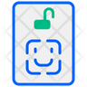 icons of unlock use face recognition