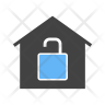 unlocked house symbol