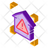 unsafe home icon svg