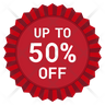 discount fifty icon download