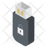 usb lock symbol