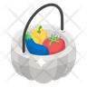icon organic food basket