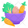 free vegetable bowl icons