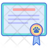icons of veterinary certificate