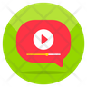 icons for video text