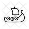 viking ship icon svg