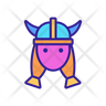 viking woman icon