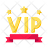 icons for vip text label