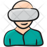 icons of virtual reality goggles