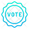 election vote stamp logos