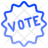 election vote stamp logos