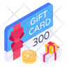icons of online gift coupon