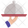 icon for waiter hand holding cloche