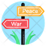 icon peace sign board