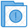 warning folder icon download