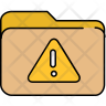 warning folder icons