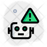 icon robot alert