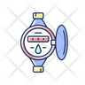 icon water flow meter