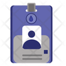 free water person id card icons