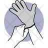 icon wearing gloves
