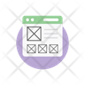 icon website wireframe