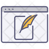 icon for website writer