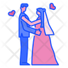 wedding couple dance icon