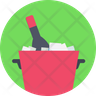icons of champagne bucket