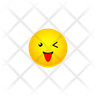 winking face with tongue smilley icon png
