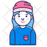 tailor girl icon svg