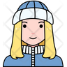 icons of cute girl avatar