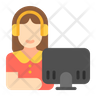 woman customer service icon png