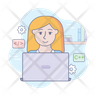 woman coder icon png